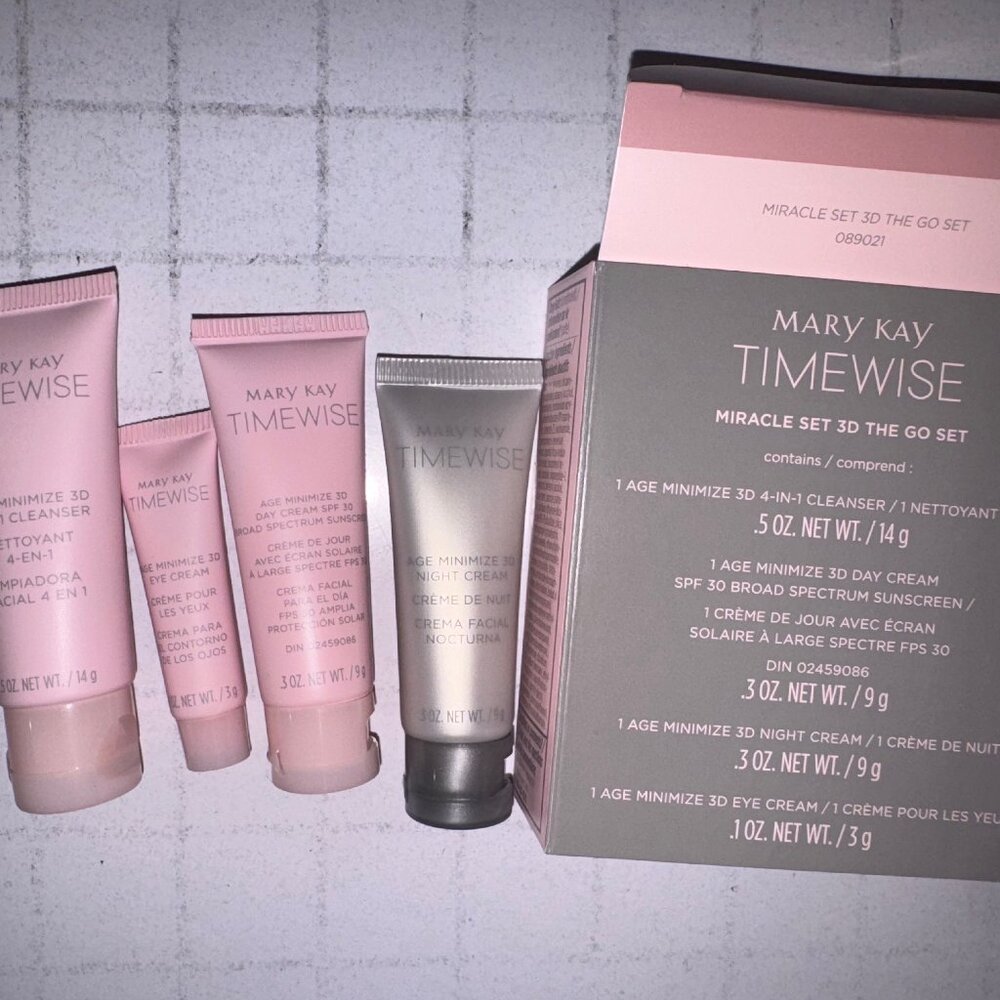 Mary Kay Timewise Miracle Set 3D The Go Set Skin Exp 03/20 Travel Size- Normal/D